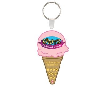 Key Ring & Punch Tag - Ice Cream Cone
