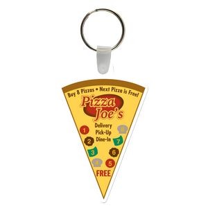 Key Ring & Full Color Punch Tag - Pizza Slice