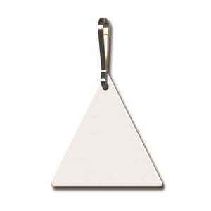 Custom shape triangle - zippy clip & tag 1/16" white
