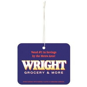 3.5" x 2.75" Paper Air Freshener Tag - Rectangle