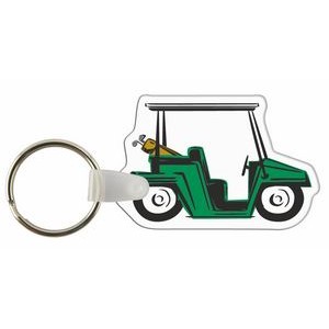 Custom Key Tags - Full Color On White Vinyl - Golf Cart 1