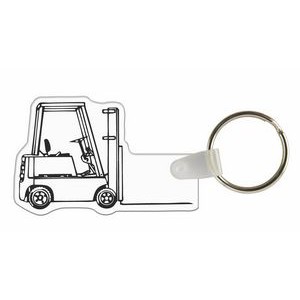 Custom Key Tags - Full Color On White Vinyl - Forklift