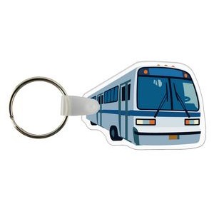 Custom Key Tags - Full Color On White Vinyl - Bus