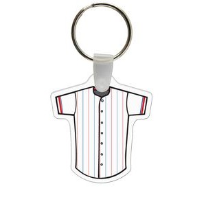 Custom Key Tags - Full Color On White Vinyl - Baseball Jersey