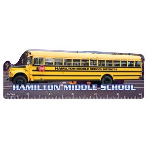 Custom shaped 6" rulers - School Bus