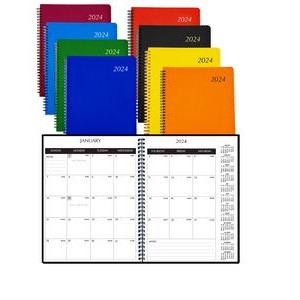 Spiral Monthly Desk Planner with Poly Cover