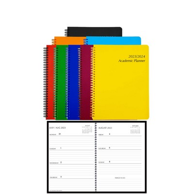 Spiral Academic Weekly Planner with Poly Cover