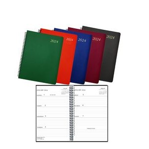 Mid-Size Weekly Planner with Leatherette Cover