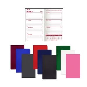 Monthly Pocket Planner with Suedine Vinyl Cover