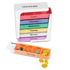 Weekly Plastic Pill Organizer Box Container