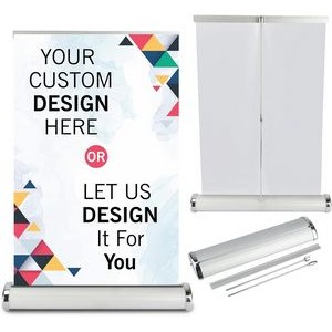 A4 Size Retractable Table Top Roll Up Banner Stand
