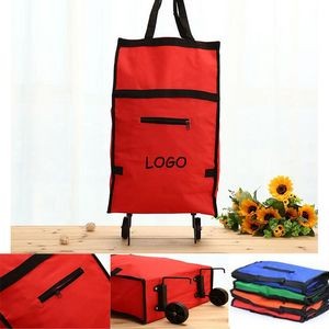 Folding Tote Shopping Bag With Wheels