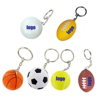 Stress Reliever Ball Key Chains