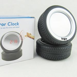 Tire Shaped LED Mirror Clock