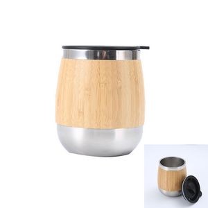 450ml Coffee 304 Stainless Steel Inner and Bamboo Surface