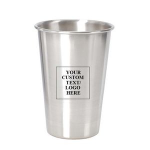Single Wall Stainless Steel Pint Cup 16OZ