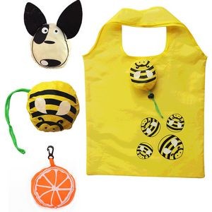 190T Animal Folding Grocery Tote Bag