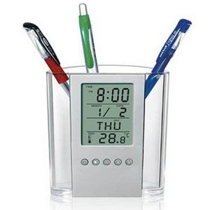 Multi-functional Alarm Clock Pen Holder