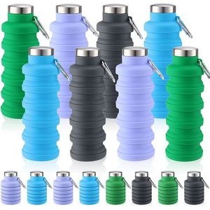 18 Oz Foldable Silicone Water Bottle