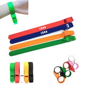 Silicone Bracelet With Whistle