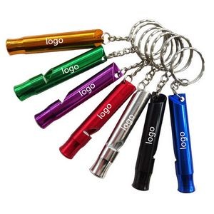 Metal Whistle With Key Ring