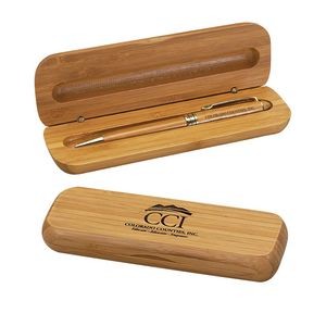 Bamboo Case w/Pen Gift Set
