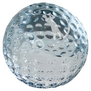 2 3/8" Crystal Golf Ball Paperweight