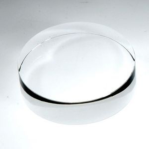 Round Clear Optic Optic Crystal Paperweight | Large