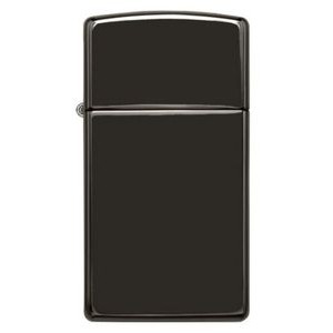 Genuine Slim Zippo windproof lighter - High Polish Black