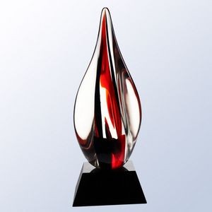 Red Contemporary with Black Crystal Base
