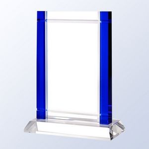 Blue Deco Optic Crystal Awards