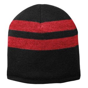 Port & Company Fleece-Lined Striped Beanie Hat