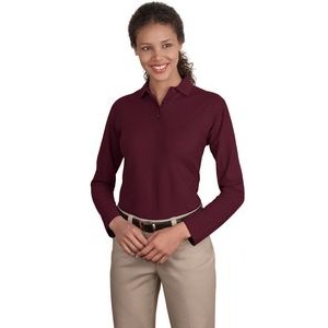 Port Authority Ladies' Silk Touch Long Sleeve Polo Shirt