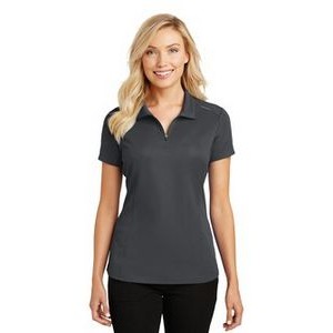 Port Authority® Ladies' Pinpoint Mesh Zip Polo Shirt