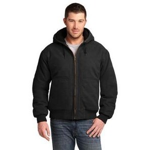 Cornerstone Washed Duck Cloth Insulated Hooded Work Jacket