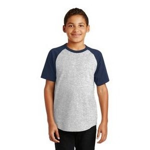 Youth Sport-Tek Short Sleeve Colorblock Raglan Jersey Shirt