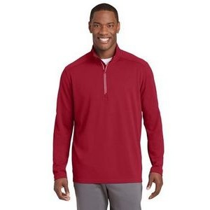 Adult Sport-Tek Sport-Wick Textured 1/4 Zip Pullover Shirt