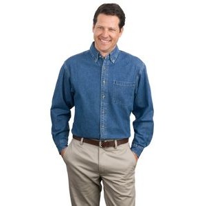 Port Authority® Long Sleeve Heavyweight Denim Shirt
