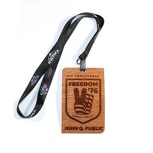 Real Wood Event Badge Credential