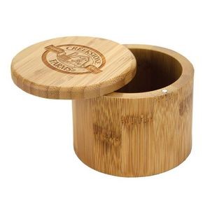 6 oz. Round Bamboo Salt Box with Lid