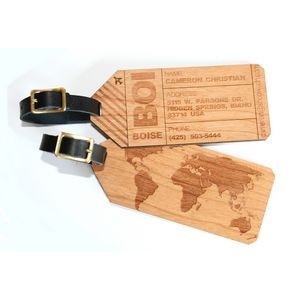 Heavy Duty Wooden Engraved Luggage Tags (HOMER)