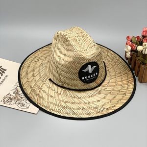 Straw Hat With Custom Patch