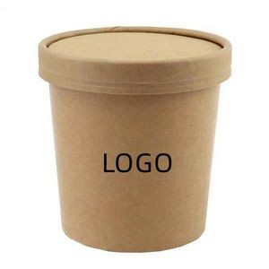 12OZ Kraft soup cup with lid