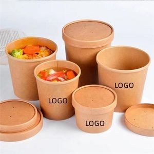 16OZ Kraft soup cup with lid
