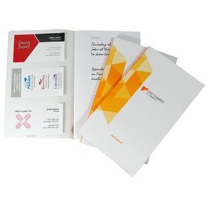 Perfect Bound CardNoter - 3 individual business card pockets per page