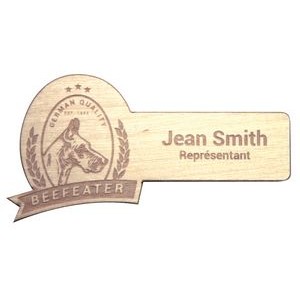 Birch Veneer Wood Name Badge