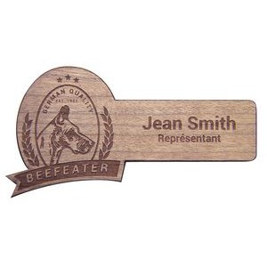 Cherry Veneer Wood Name Badge