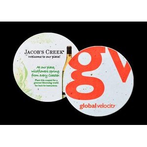 3.5" Direct Print Seeded Paper Round Coaster