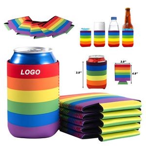 12oz Pride LGBT+Q Neoprene Rainbow Soda Beer Can Cooler Sleeve