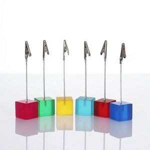 ABS Cube Memo Holder Notenest With Metal Clip